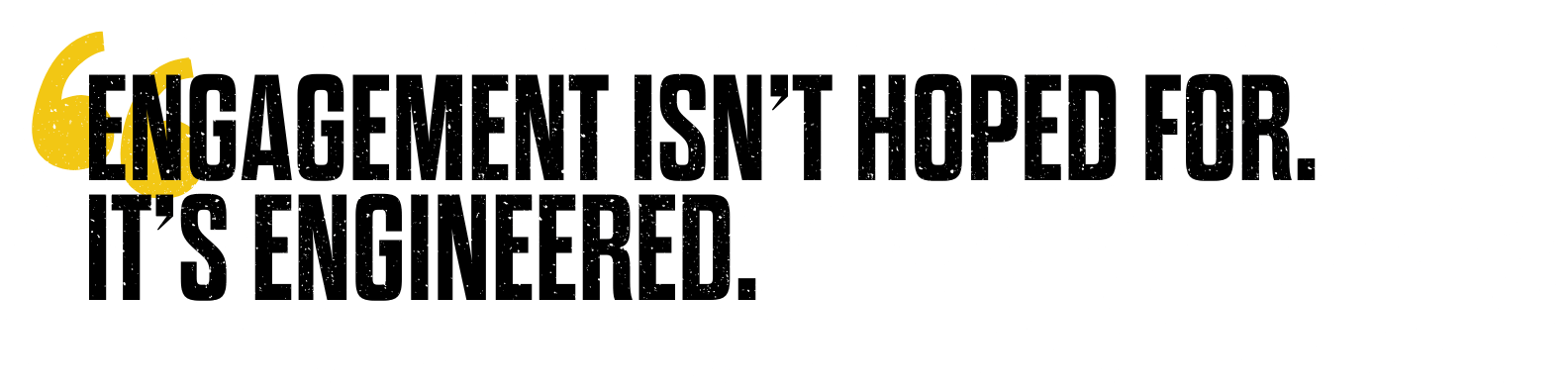 Engagement is hoped for.