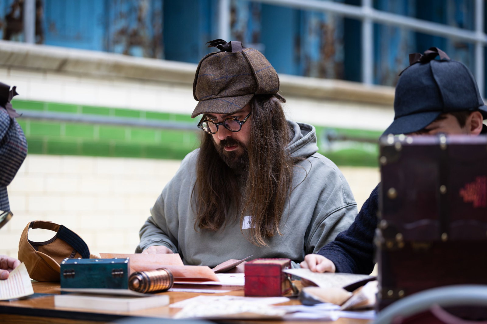 Team working through Elementary cyber security escape room scenario